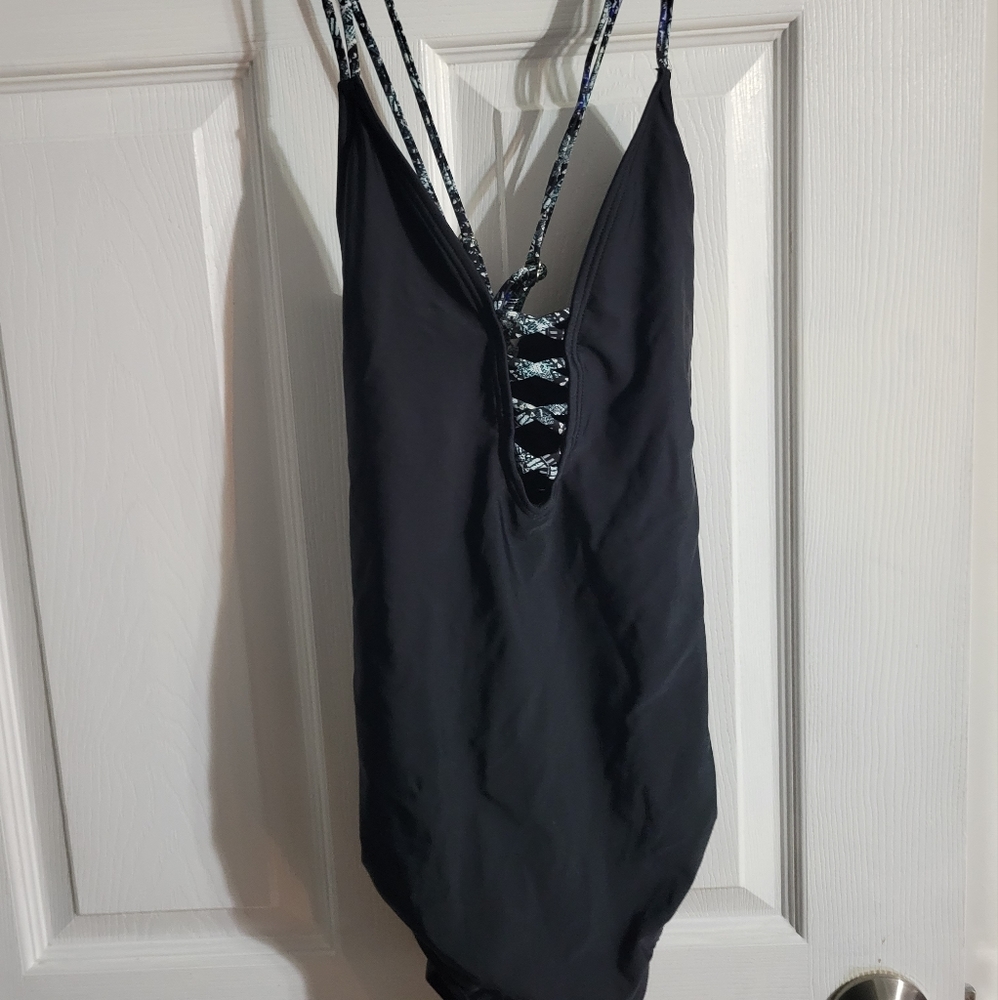 one piece snack skin detail bathing suit